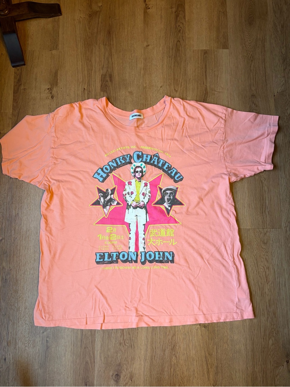 Daydreamer Elton John Honky Chateau Rocket Man Graphic Tee XL Desert Flower